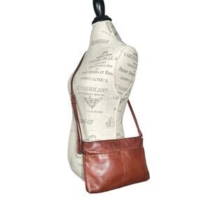 Margot New York | Women | Soft Leather Mahogany Brown Crossbody Purse